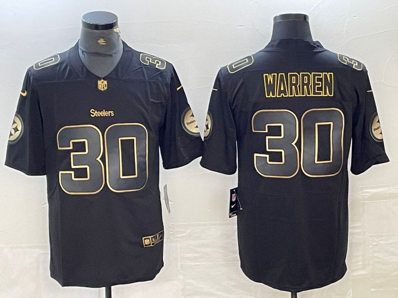 Men Pittsburgh Steelers #30 Warren Black 2024 Nike Vapor Untouchable Limited NFL Jersey